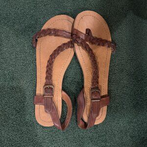 Mossimo Supply Co Brown Braided Flat Sandals [Casual Boho Strappy Style] Sz 9